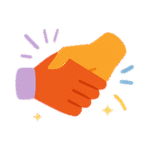 Two hands celebrating with motion lines