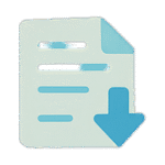Document with download arrow