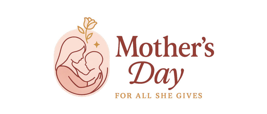 Silhouette of mother holding child with blooming flower overhead