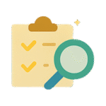 Checklist clipboard with magnifier